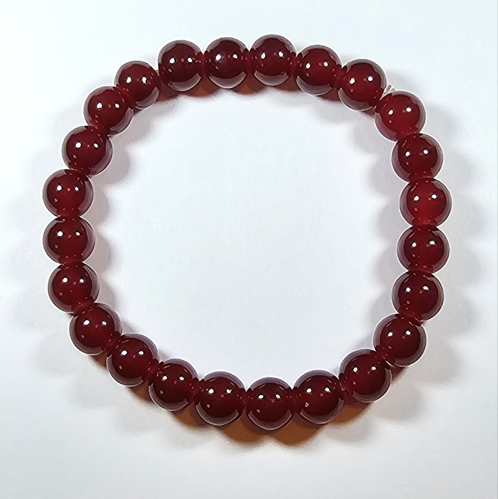 Elegant Red Beaded Bracelet